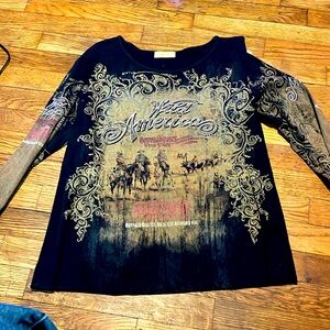 Mona Lisa 3/4 length sleeve Large shirt